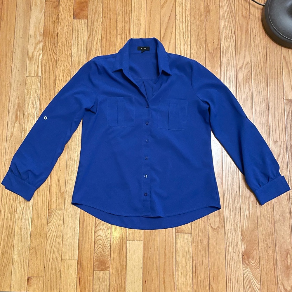 Mine Polyester Dress Shirt, M
